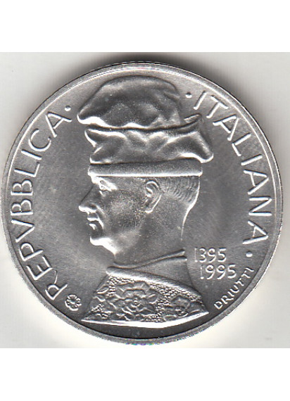 1995 -  Lire 5000 argento Italia Pisanello Fdc